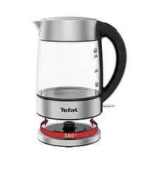 Чайник TEFAL Glass KI772D38, 1.7л, 2200W, сріблясто-чорний - мініатюра 6
