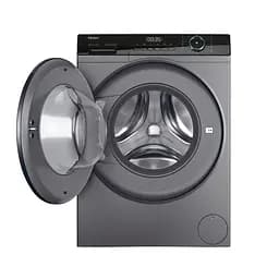 Пральна машина Haier фронтальна, 9кг, 1400, A+++, 60см, дисплей, пара, інвертор, люк чорний, прямий привод, сріблястий (HW90-B14939S8) - мініатюра 2