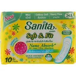 Гигиенические прокладки Sanita Soft & Fit Maxi 24.5 см 10 шт.