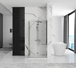 Душова кабіна Rea Molier 80x80 хром REA-K8534 + REA-K6367, Хром, Універсальна, прозорий - мініатюра 4