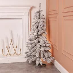 Штучна новорічна декоративна ялинка «Снігова королева» засніжена 125 см Lugi SOK-M-05-4