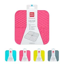 Килимок для злизування Waudog Silicone 190х190х10 мм рожевий - мініатюра 2