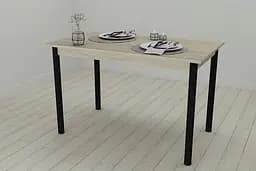 Стіл кухонний Ferrum-decor Беніта 75x120x70 Чорний ДСП Сонома 16мм (FRD-106282) - мініатюра 2