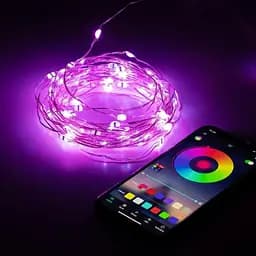 Світлодіодна розумна гірлянда Smart LED 20м IP65 з Bluetooth для ялинки від USB 20м - мініатюра 7