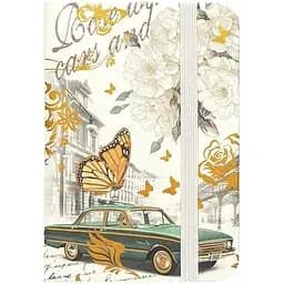 Блокнот А6 Bambi 5702-2 на гумці тверда обкладинка лінія 14х9 см 80 аркушів