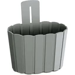 Горщик для квiтiв Prosperplast Boardee Wall овальний настінний, 200 мм, сірий (27412-405)