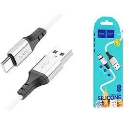 USB кабель Hoco X86 Type-C/Type-C silicone cable 60W 1 м белый