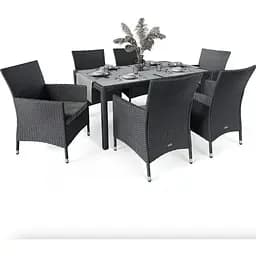 Садовая мебель Di Volio Verona 6+1 серый/серый