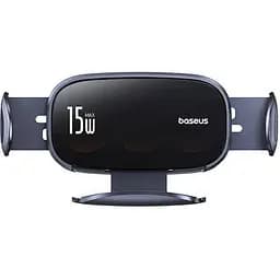 Автомобільний тримач холдер із БЗП Baseus LightChaser Series Triple-Coil Wireless Charging Electric Car Mount C40355901111-00 Blac - мініатюра 4