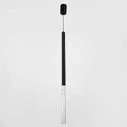 Чорний підвіс із скляним розсіювачем з ефектом бульбашок 81 см | Line F | Арт. MJ462/500+300 BK