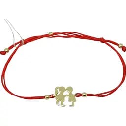 Браслет Столична Ювелірна Фабрика Закохані з текстилю зі вставками із золота. 321919Ж