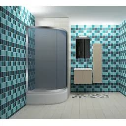 Душова кабіна Eger Csardas 95x95 на середньому піддоні 599-512, тонований, хром - мініатюра 3