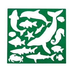 Трафарет дитячий "Морські мешканці" Атлас AS-0255, К-9067м
