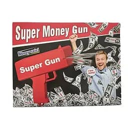 Пистолет для денег 85169 на батарейках, имитированные деньги, в коробке (6965392240011)