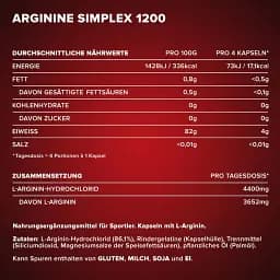 Амінокислоти IronMaxx Arginin Simplex 1200, 260 капсул - мініатюра 5