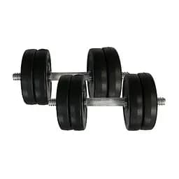 Гантелі складальні композитні в пластиковій оболонці Rock Pro-R 2 шт по 11,5 кг NE-PL-R-011-2