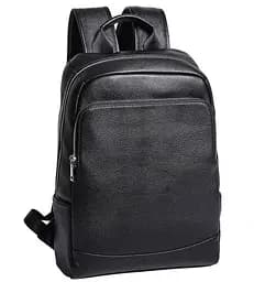 Чоловічий рюкзак шкіряний міський для ноутбука чорний Tiding Bag B2-884371A