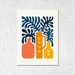 Картина-постер Brushme Абстрактные цветы на холсте 30 x 40 см