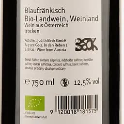 Вино Judith Beck Blaufrankisch червоне сухе 0.75 л (49738) - мініатюра 3