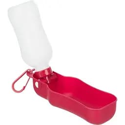 Бутылка дорожная, с миской Trixie 250 мл (красная, черная)