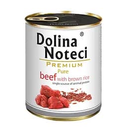 Консерви для собак Dolina Noteci Pure схильних до алергії 800 г (яловичина та коричневий рис)