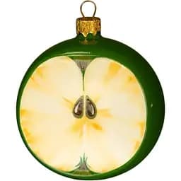 Ялинкова прикраса Різдвяні історії Половина зеленого яблука скло (4820001046250)