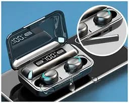 Навушники F9 TWS V5.0 Бездротові сенсорні Bluetooth з індикатором заряду чорні водонепроникні (NB-1) - мініатюра 5