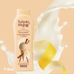 Гель для душу Tulipan Negro Cream Edition Milk Meringue & Cinnamon Bath And Shower Gel 650 мл - мініатюра 2