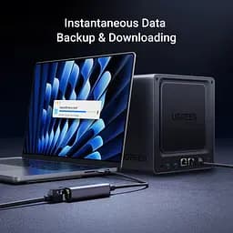 Перехідник USB 3.0 Type-C --> Ethernet RJ45 2.5Gb CM648 Ugreen чорний - мініатюра 4