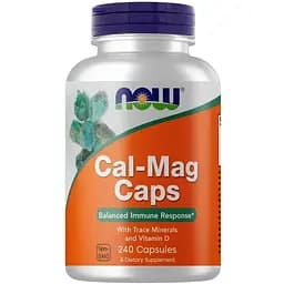 Витамины и минералы NOW Cal-Mag Caps, 240 капсул