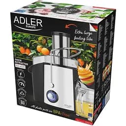 Соковитискач Adler AD 4128 black matte 1000Вт/ контейнер для соку-1л/ контейнер для м'якот-2л/і чорн - мініатюра 6