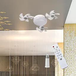 Світлодіодна стельова люстра-вентилятор AY1055 / LED лампа з вентилятором у патрон / Стельовий світильник-вентилятор 50W - мініатюра 4
