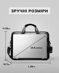 Чоловіча шкіряна сумка для ноутбука та документів чорна Tiding Bag RD-23134 - мініатюра 5