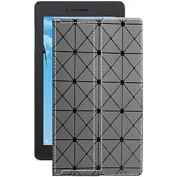 Чехол StatusCASE из экокожи для планшета Lenovo Tab E7 TB7104L Серый ромб