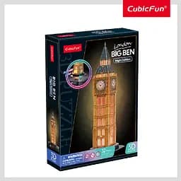 Тривимірна головоломка-конструктор CubicFun з LED підсвіткою Біг Бен (L537h)  - мініатюра 3