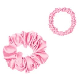 Набор из 2 шелковых резинок для волос Чумацький Шлях S+L - два режима фиксации розовый (1241-02)