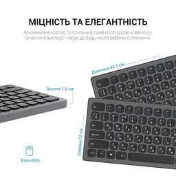 Клавіатура OfficePro SK1550 Wireless Black (SK1550B) - мініатюра 6