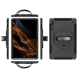 Чохол Rugged 3 Layers броньований протиударний з захистом Samsung Galaxy Tab S9/S9 FE Чорний - мініатюра 2