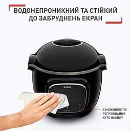 Мультиварка-скороварка Tefal Cook4me Touch 1600 Вт чорна (CY912830) - мініатюра 19