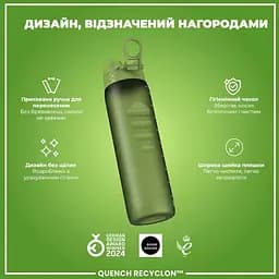 Пляшка для води ION8 1000 мл (ЕКО пляшка) BPA Free, Khaki Green (I8RF1000KGRE) - мініатюра 4