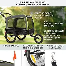 Причіп-коляска для собаки Klarfit Husky Vario (10034173) - мініатюра 4