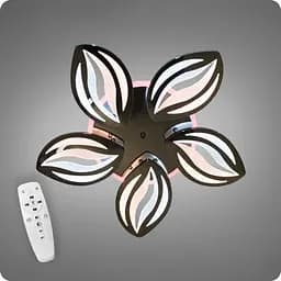 Люстра світлодіодна 517 Dlight 3color з пультом 85Вт Чорний Хром (01833)