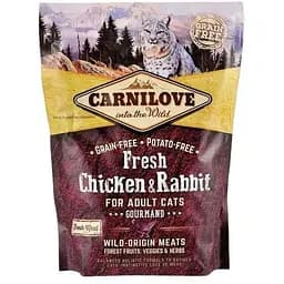 Сухой корм Carnilove Fresh Chicken & Rabbit для взрослых кошек курица и кролик 400 г