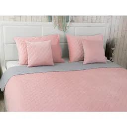 Покрывало велюр Pink and Grey Руно ромб 180 х 220 см (340.55 Pink and Grey ромб)