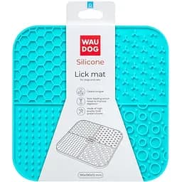 Коврик для слизывания Waudog Silicone 190х190х10 мм голубой