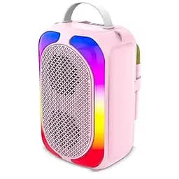 Портативна караоке колонка JQS-3301 акумуляторна музична колонка Bluetooth 5.0 Рожевий 10 Вт