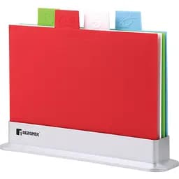 Набір обробних дошок Bergner Colors з підставкою 4 шт. (BG-39951-MT)