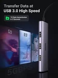 Хаб Ugreen Usb-C to 4xUsb 3.0 Hub CM473 (20841) - мініатюра 2