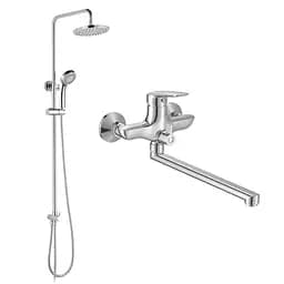 Смеситель для ванны PRAHA new + душевая система без смесителя (35030 new+T-15084) хром Imprese SET20220124 Хром
