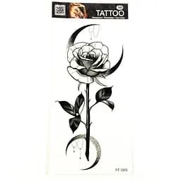 Тимчасове тату Троянда Fresh Tattoo FF-069 розмір 19 х 9 см